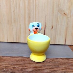 Vintage 60s Puppy Egg Holder